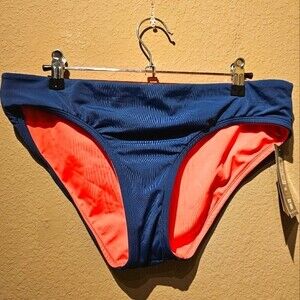 Avia Reversible Bikini Bottom Size Small New With Tags Blue and Coral